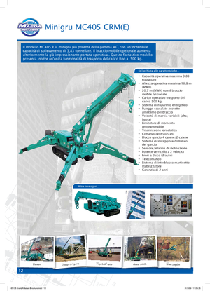 Macarale pe șenile - braț telescopic Maeda MC 405 CRME