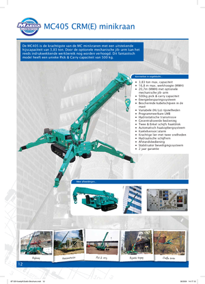 Macarale pe șenile - braț telescopic Maeda MC 405 CRME