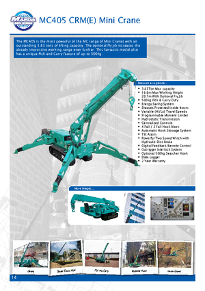 Macarale pe șenile - braț telescopic Maeda MC 405 CRME