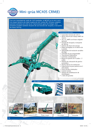 Macarale pe șenile - braț telescopic Maeda MC 405 CRME