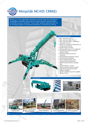 Macarale pe șenile - braț telescopic Maeda MC 405 CRME