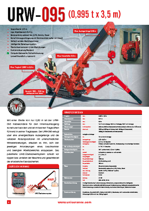 Macarale pe șenile - braț telescopic UNIC URW 095