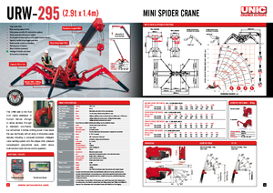 Macarale pe șenile - braț telescopic UNIC URW 295