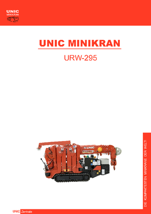 Macarale pe șenile - braț telescopic UNIC URW 295