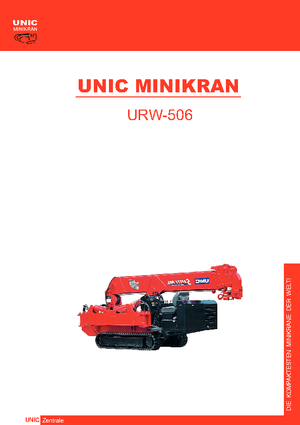 Macarale pe șenile - braț telescopic UNIC URW 506