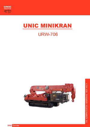 Macarale pe șenile - braț telescopic UNIC URW-706