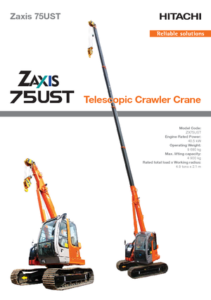 Macarale pe șenile - braț telescopic Hitachi Sumitomo ZX 75 UST