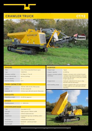 Dumpere pe Şenile Mastenbroek CT/12