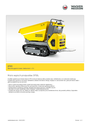 Dumpere pe Şenile Wacker Neuson DT05