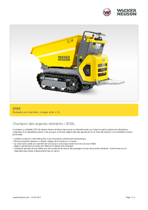Dumpere pe Şenile Wacker Neuson DT05