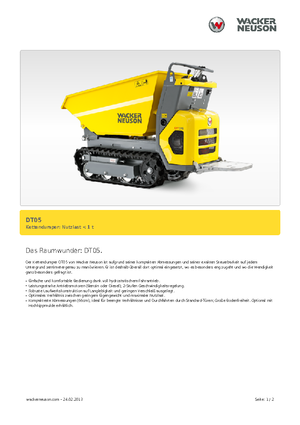 Dumpere pe Şenile Wacker Neuson DT05