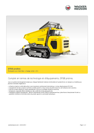 Dumpere pe Şenile Wacker Neuson DT 08 PL
