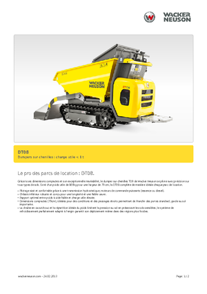 Dumpere pe Şenile Wacker Neuson DT08