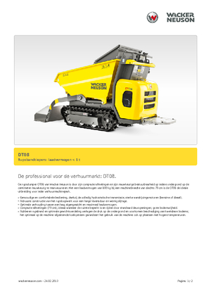 Dumpere pe Şenile Wacker Neuson DT08