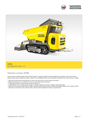 Dumpere pe Şenile Wacker Neuson DT08