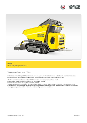 Dumpere pe Şenile Wacker Neuson DT08