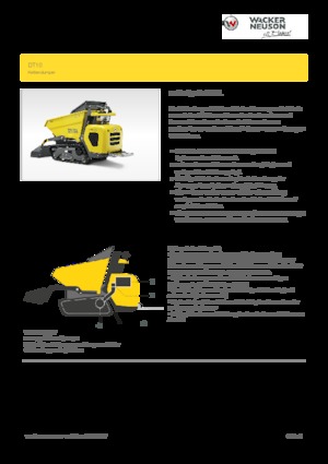 Dumpere pe Şenile Wacker Neuson DT10