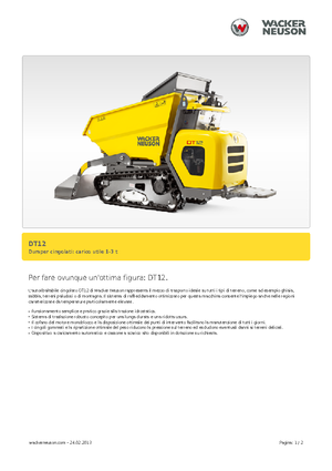 Dumpere pe Şenile Wacker Neuson DT12