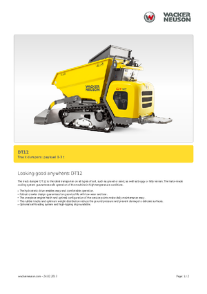 Dumpere pe Şenile Wacker Neuson DT12