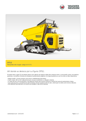 Dumpere pe Şenile Wacker Neuson DT12