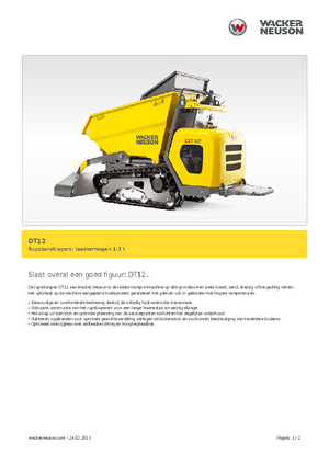 Dumpere pe Şenile Wacker Neuson DT12