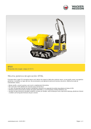 Dumpere pe Şenile Wacker Neuson DT15