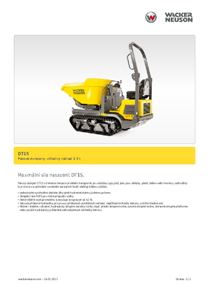 Dumpere pe Şenile Wacker Neuson DT15