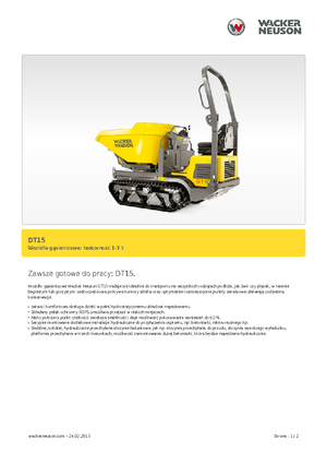 Dumpere pe Şenile Wacker Neuson DT15