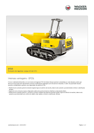 Dumpere pe Şenile Wacker Neuson DT25