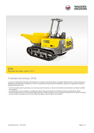 Dumpere pe Şenile Wacker Neuson DT25