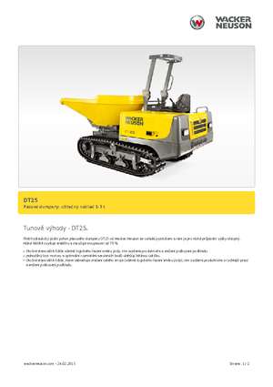 Dumpere pe Şenile Wacker Neuson DT25