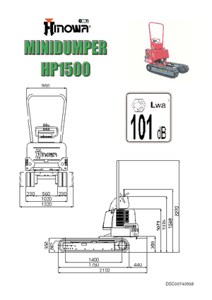 Dumpere pe Şenile Hinowa HP 1500