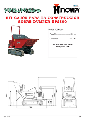 Dumpere pe Şenile Hinowa HP 2500