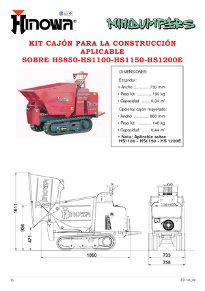 Dumpere pe Şenile Hinowa HS 1100 D