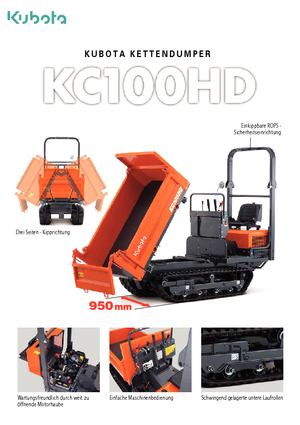 Dumpere pe Şenile Kubota KC 100 HD