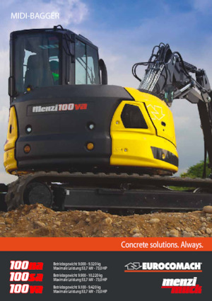 Excavatoare pe șenile Menzi 100na