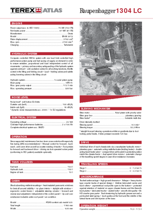 Excavatoare pe șenile Atlas 1304 LC