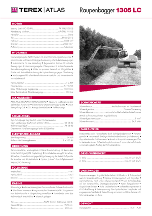 Excavatoare pe șenile Atlas 1305 LC