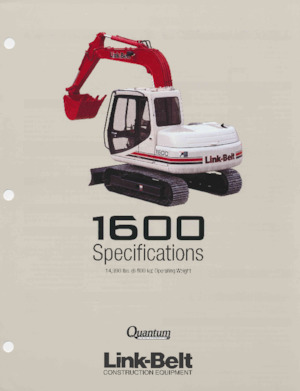 Excavatoare pe șenile Link-Belt 1600