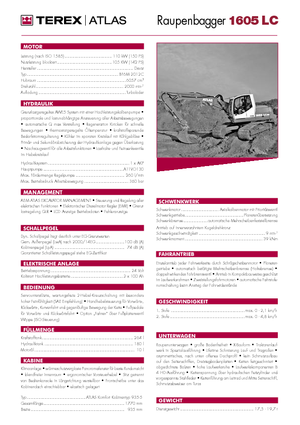 Excavatoare pe șenile Atlas 1605 LC