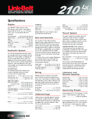 Excavatoare pe șenile Link-Belt 210 LX Road Builder