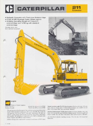 Excavatoare pe șenile Caterpillar 211