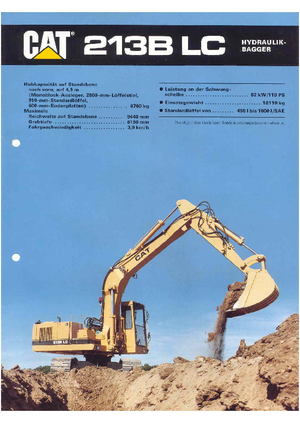 Excavatoare pe șenile Caterpillar 213B LC