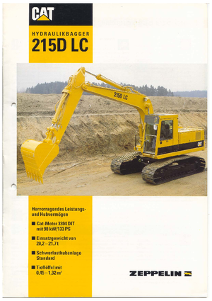 Excavatoare pe șenile Caterpillar 215 D LC
