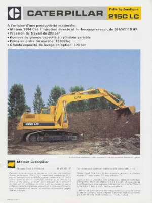 Excavatoare pe șenile Caterpillar 215LC