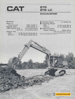 Excavatoare pe șenile Caterpillar 219