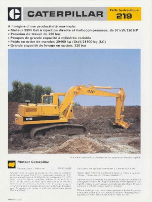 Excavatoare pe șenile Caterpillar 219