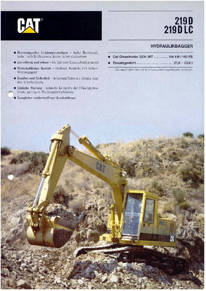 Excavatoare pe șenile Caterpillar 219 D LC
