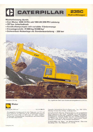 Excavatoare pe șenile Caterpillar 235 C