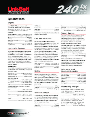 Excavatoare pe șenile Link-Belt 240 LX Road Builder